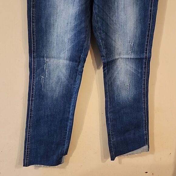 EVIDENT LOS ANGELES FLORENCE STRAIGHT LEG SIZE 25 RAW EDGES NWT - Picture 2 of 5